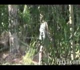 בחור חרמן מציץ לצעירה בלונדה ואז דופק אותה חזק באמצע היער!